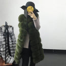 Faux Fur Coat Winter Women 2022 Fashion Casual Warm Slim Sleeveless Long Faux Fox Fur Vest Winter Pockets Jacket Women 5XL
