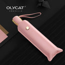 Flat 3 fold Ultra Light Sunscreen Black Coating UV Rainy And Sunny Umbrella Automatic Portable Umbrella Female