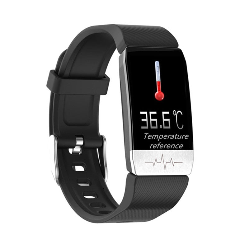 T1S Smart Watch Band mit Temperaturmessung EKG Herzfrequenz Blutdruckmessgerät Wettervorhersage Trinkerinnerung Smartwatch