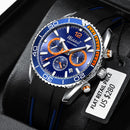 WISHDOIT 2021 New Fashion Diving Watch Men&#39;s Blue Top Brand Luxury Stainless Steel Waterproof Leisure Sports Quartz Men&#39;s Watch
