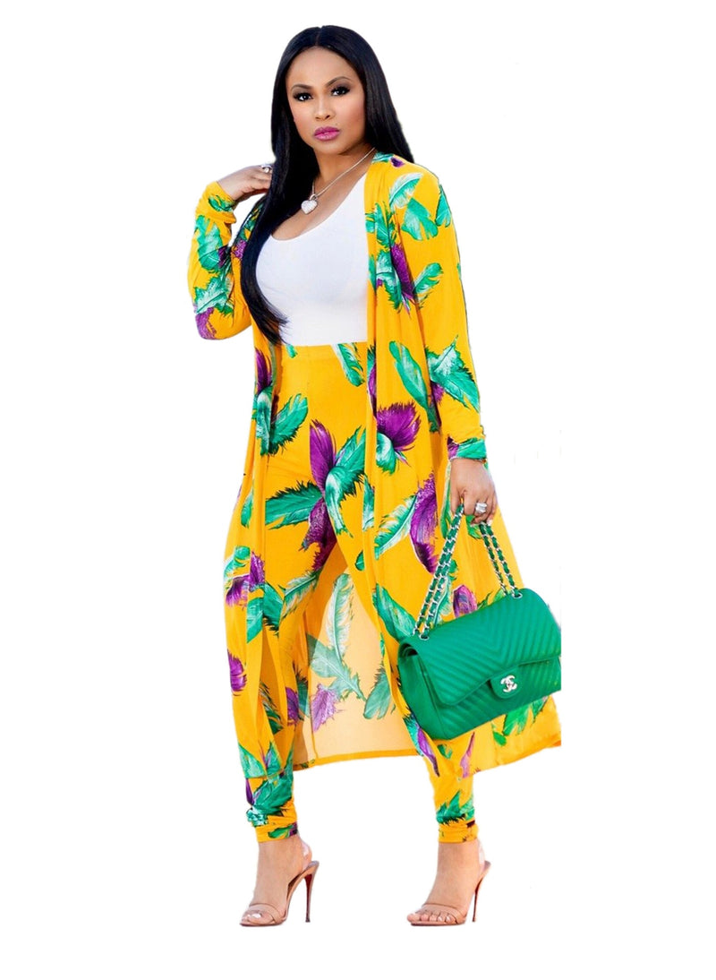 2 Piece Set African Print Elastic Bazin Baggy Pants Rock Style Dashiki SLeeve Famous Suit For Women Coat And Leggings 2pcs/se