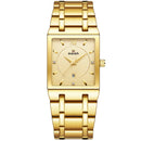 Top Relogio Feminino Luxo Goldene Armbanduhren Damenmode Quadratische Quarzuhr Damen Diamantuhr Weiblicher Top-Markenluxus