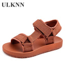 ULKNN Jungen Sandalen Kinder Sandalen Kinderschuhe Gummi Schulschuhe Atmungsaktive Offene Zehe Casual Boy Sandale