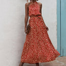 Sommer Langes Kleid Frauen 2022 Polka Dot Casual Midi Kleider Schwarz Halfter Trägerloses Sommerkleid Urlaubskleid Kleidung Für Frauen