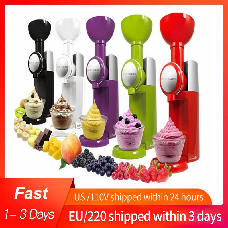 110 V / 220 V Hochwertige automatische gefrorene Obst-Dessertmaschine Obst-Eiscreme-Maschinenhersteller Milchshake-Maschine EU / AU / UK / US