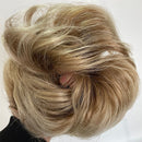 Tinashe Beauty Gummiband mit unordentlichem Haarknoten Scrunchy Chignon mit Gummiband Messi Haarteile Donut für Frauen Kinder