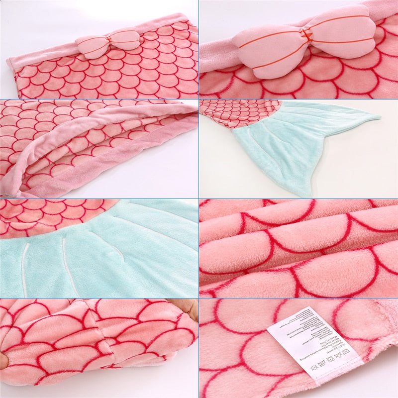 Nap Sleeping Bag Soft Fleece Shark Mermaid Tail Blanket Children Sleeping Sack Blanket Kids Mermaid Blanket Sleep Sack