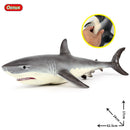 Oenux Large Size Sea Life Animals Weicher Weißer Hai Big Shark Actionfiguren Modell Lebensechtes Lernspielzeug Für Kinder Geschenk