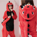 Flanell Dinosaurier Kigurumi Pyjama Frauen Männlich Winter Homewear Mädchen Onesie Flanell Tier Cosplay Kostüm Party Overall Erwachsene Warm