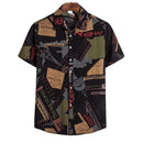 Verano moda Casual hombres holgado playa hawaiano estampado manga corta botón Retro camisas blusa hombres camisa 2021 novedad de verano