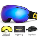 COPOZZ Marke Professionelle Skibrille Doppelschichten Objektiv Anti-Fog UV400 Große Skibrille Skifahren Snowboard Männer Frauen Schneebrille
