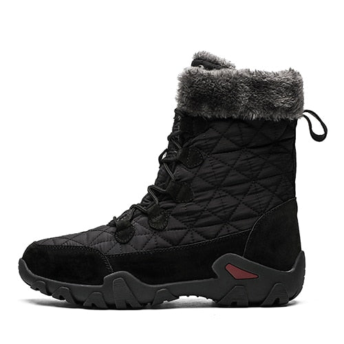 Super Warm Winter Men Snow Boots Outdoor Suede Leather Boots Men Winter Shoes Man High Mid-Calf Keep Warm Botas Hombre