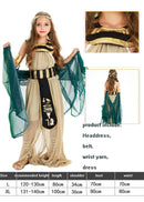 Halloween-Kostüme für Kinder, Jungen, Mädchen, altes Ägypten, ägyptischer Pharao, Kleopatra, Kleid, Cosplay, Prinz, Prinzessin, ausgefallene Karnevalsparty