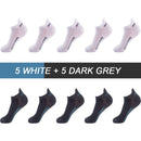 10Pairs High Quality Men Ankle Socks Breathable Cotton Sports Socks Mesh Casual Athletic Summer Thin Cut Short Sokken Size 38-48