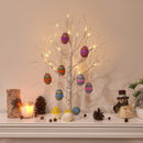 Decoración de Pascua de 60cm, luz LED de árbol de abedul, huevos de Pascua, adorno colgante, árbol, suministros para fiestas de Pascua, decoraciones de Pascua para la mesa del hogar