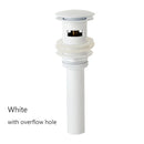 Brass Drain Black/White/Chrome Plated/Gold/Rose Gold/ORB Bathroom Basin Push Down Pop-Up Drain With/Without Overflow Hole Design