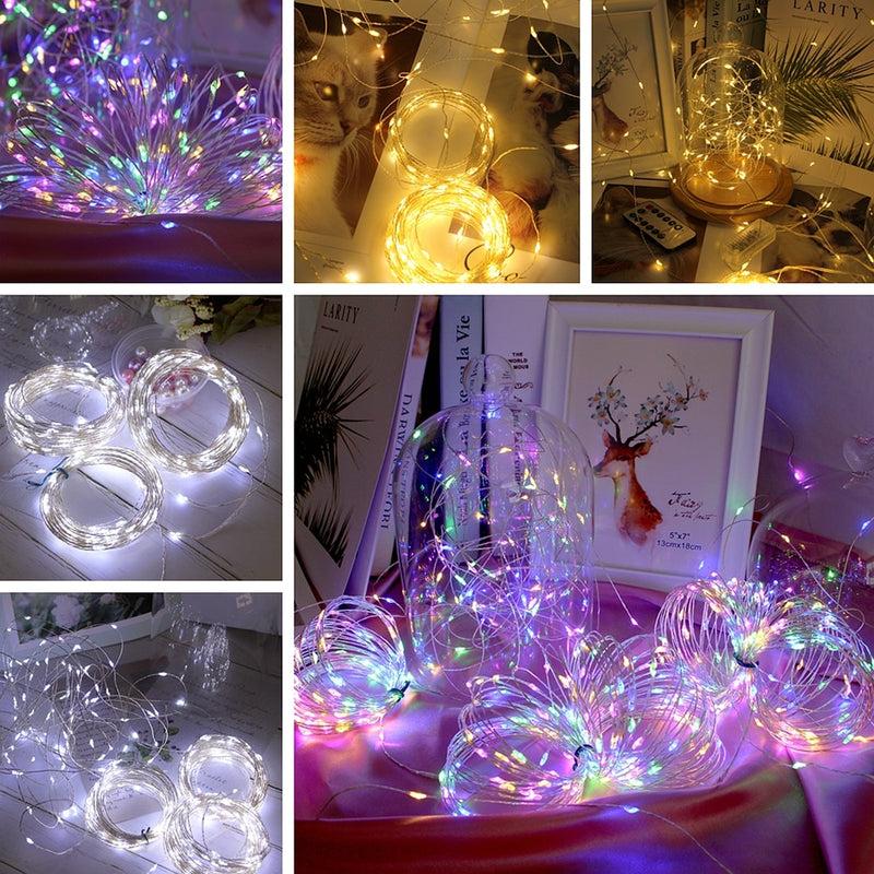 100M LED String Lights Street Fairy Lights Christmas Lights Tree Garland For Outdoor Home Party New Year Wedding Decoration