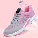 Casual Women Sneakers Air Cushion Platform Flat Shoes Femme Tennis Trainers Breathable Fly Wire Hit Color Comfort Zapatos Mujer