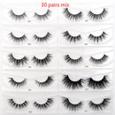 30/40/100/Paar Visofreie Nerzwimpern mit Tablett ohne Box Handgemachte natürliche falsche Wimpern Full Strip Lashes Wiederverwendbare lange Wimpern