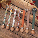 Schnullerkettenband Beißring Nippelhalter Schnullergürtel Baumwolle Leinen Baby Schnullerkette Clip Neugeborenes Kleinkind Schnuller Pflegepflege