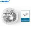 AZDENT Dental Schnittmatrizen Konturiertes System Metallmatrizen Zahnmatrizenband Harz Klemmtrennring Autoklavierbar
