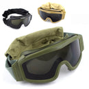 Gafas tácticas negras y verdes, gafas de sol militares para disparar, 3 lentes, Airsoft, Paintball, a prueba de viento, juego de guerra, gafas de Montañismo