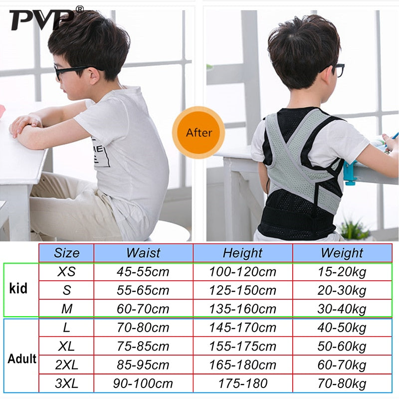 Back Shoulder Support Belt Posture Corrector for Adult Children Back Straightener Braces Lumbar Support Straight Shoulder Tights