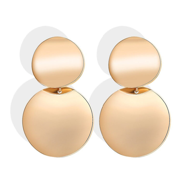 Fashion Gold Drop Ohrringe für Frauen Statement Big Geometric Metallohrring Damen Hängeohrringe 2019 Moderner Schmuck