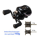 GBC200 155g UltraLight BFS Baitcasting Fishing Reel Left Right Hand Double Metal Spool Fishing Bait Casting Reel for UL Fishing