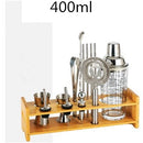 Cocktail Shaker Bar Set Plactic&Wood Holder Stainless Steel Copper Plated Cocktail Shaker Bartender browserKit Bars Set Tools