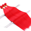 22 Zoll brasilianisches glattes Haar bündelt 100 Gramm einteiliges synthetisches Haargewebe Pferdeschwanz-Haarverlängerungen für afrikanische Frauen