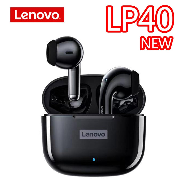 Lenovo LP40 LP6 LP12 LP50 LP60 LP80 Wireless Headphones TWS Earphones Bluetooth Dual Stereo Sports Headset Handfree Bass Earbuds