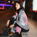 VISROVER Luxusmarke Frau Winterschal Mode weibliche Schals Kaschmir Handfeeling Winter Wraps Blumenwebart Winter Hijab Schal