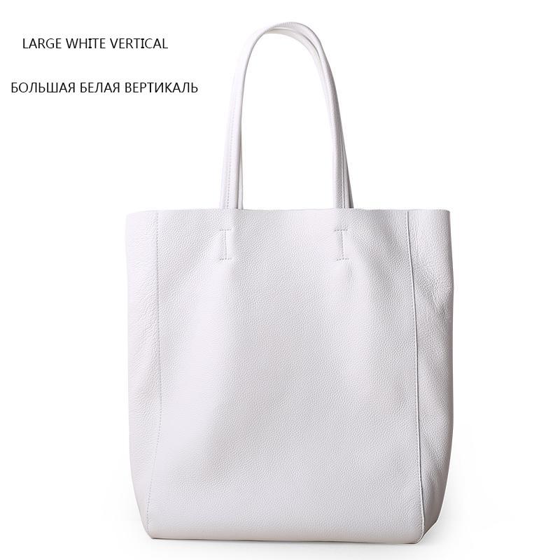 Bolso de hombro de cuero informal Simple para mujer, diseñador de marca de lujo, bolsos de mano de cuero genuino para mujer, bolso de viaje, bolso de mano grande para mujer