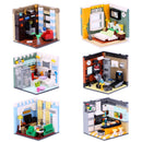 MEOA Living House Sets 6 Stile Einrichtungsbausteine ​​MOC Bricks City Friends Home Building Sets Lernspielzeug Geschenk