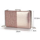 Damen Pailletten Abendtaschen Rosa Kupplung Geldbörse und Handtasche Patchwork Design Leder Damen Tasche Hochzeit Umhängetasche ZD1178