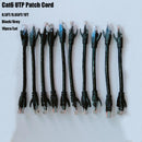 Freies Verschiffen 10pcs/Lot 0.5ft 0.65FT 1FT CAT6 UTP rundes Kabel-Ethernet verkabelt Netz-Draht-Kabel RJ45 Verbindungskabel-Schwarz-LAN-Kabel