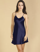 Nuevo camisón 100% de seda Natural Gecelik Slip Nuisette, ropa de dormir Sexy para mujer, vestido de noche, camisón