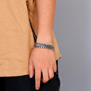 Fongten Vintage Punk Charms Gliederkette Armband Edelstahl Totenkopf Schlange Wikinger Zierliche Manschette Armreif Herren Schmuck