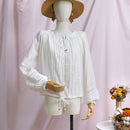 Jastie 2022 Frühling Sommer Bluse Shirts Frauen Langarm Boho Weiß Lose Blusen Shirt Damenbekleidung Strand Tops Blusas