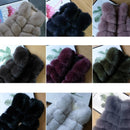 Faux Fur Coat Winter Women 2022 Fashion Casual Warm Slim Sleeveless Long Faux Fox Fur Vest Winter Pockets Jacket Women 5XL