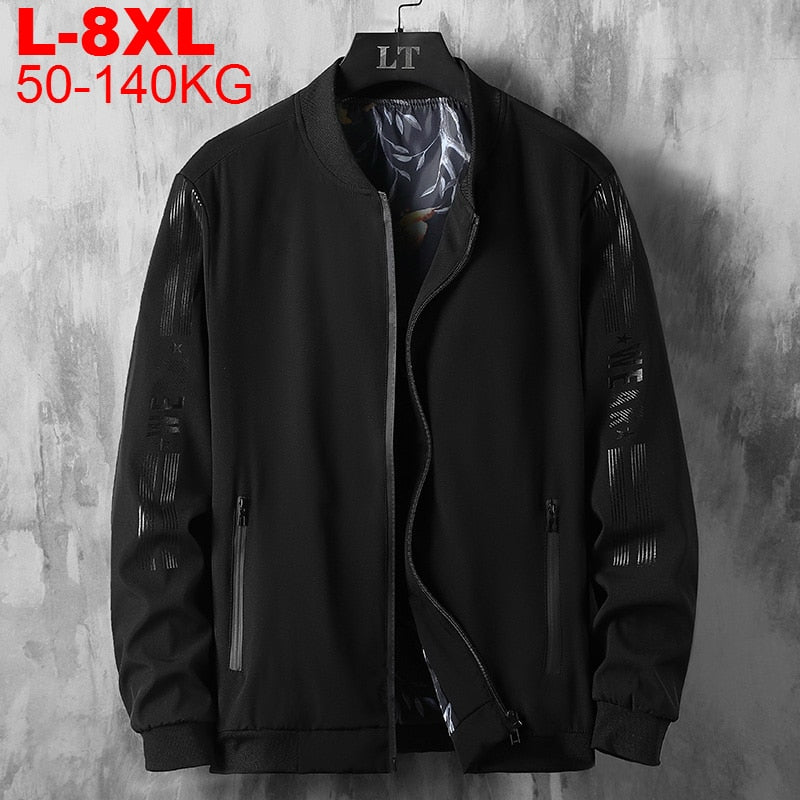 Big Size 7xl 8xl Men's Sportswear Bomber Jacket Man Motorcycle Windbreaker Male Coats Hip Hop Streetwear Baseball Jackets Men