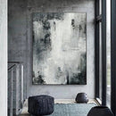 Large Abstract Painting Black White Modern Landscape Wall Art Handmade Painting Wall Painting For  Home Living Room Decoration