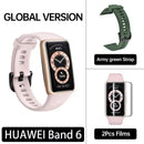 Globale Version Huawei Band 6 Band6 SpO2 BT5.0 1,47'' AMOLED-Bildschirm Herzfrequenz-Tracker 2-Wochen-Leben Braccialetto Relógio inte