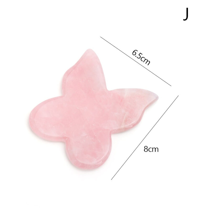 Natural Rose Quartz Jade Gua sha Stone Board Massage Gua Sha Scrapers Board Plate Jade Face Massage Tool For Face Neck Back Body