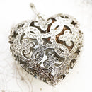 Colgante amor corazón medallón moda Glam 925 joyería de plata esterlina estilo europeo accesorios alma regalo para mujer