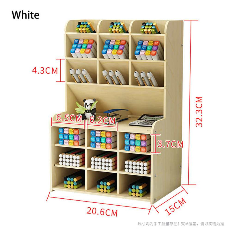 2021 Kreativer Multifunktions-Holz-Desktop-Stifthalter Büro Schule Schreibwaren Aufbewahrungsständer Fall Schreibtisch Stift Bleistift Organizer