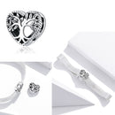 WOSTU 925 Sterlingsilber-Kreis-Charme-runder CZ-Korn-Korn-Klipp passte ursprüngliches Reflexions-Charme-Armband-Schmuck-Zubehör CQX101