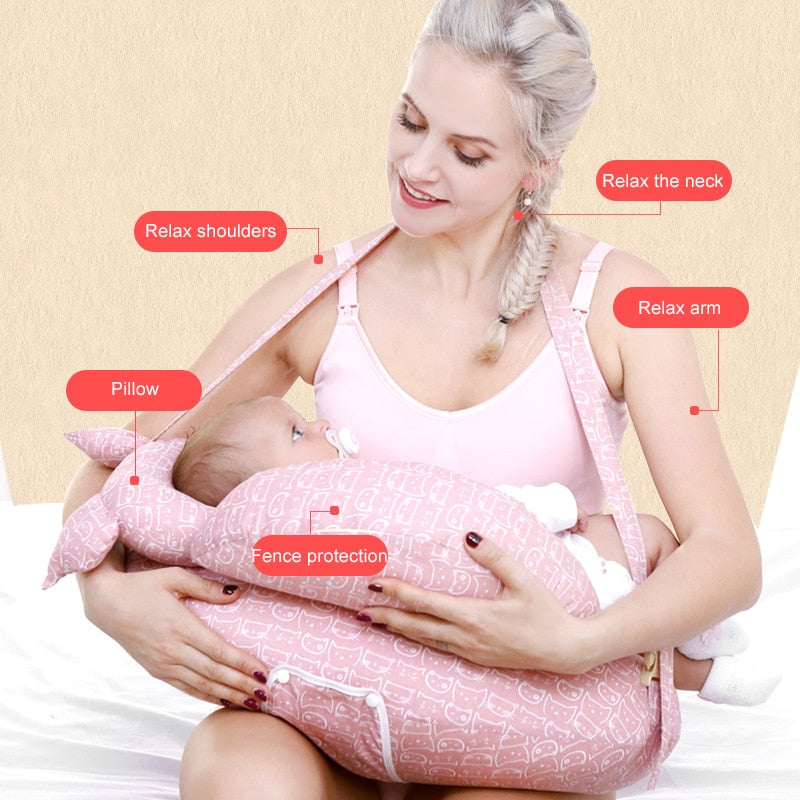 Multifunction Nursing Pillow Baby Maternity Breastfeeding Pillow Adjustable Pregnant woman Waist Cushion  Layered Washable Cover