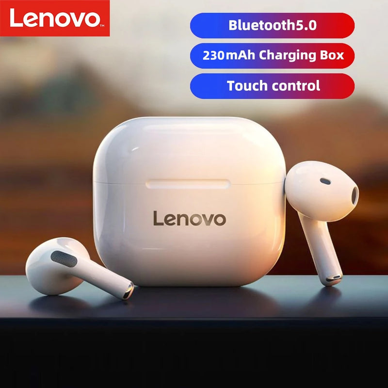 Original Lenovo LP40 drahtlose Kopfhörer TWS Bluetooth-Kopfhörer Touch Control Sport Headset Stereo-Ohrhörer für Telefon Android